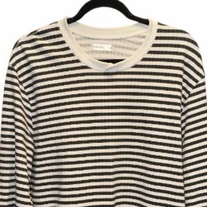 VITALY Black and White Striped Long Sleeve Shirt